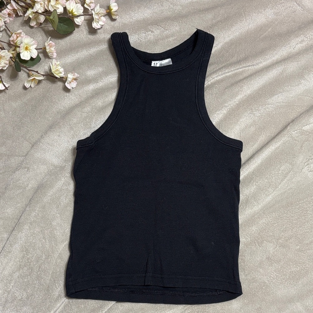 h&m ribbed cropped tank top